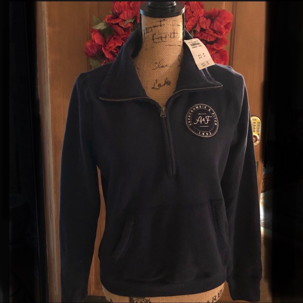 A&F Mockneck Half-Zip Sweatshirt